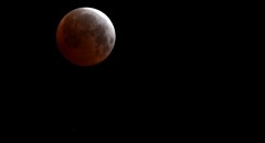 Lunar eclipse seen from California