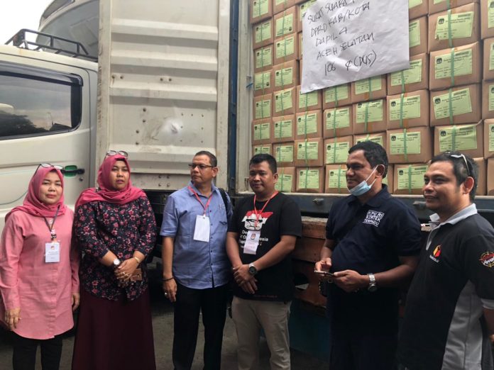 Panwaslih Aceh Pantau Distribusi Surat Suara di Belawan