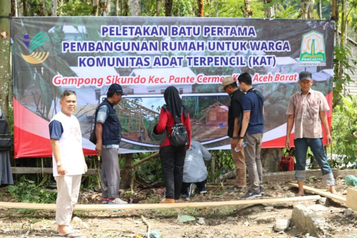 Mulai Besok, 39 Rumah Komunitas Adat Terpencil Dibangun di Sikundo Aceh Barat