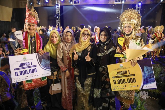 Risky Abdullah dan Farah Faizah Dinobatkan Sebagai Putra Putri Pariwisata Nusantara Aceh 2019