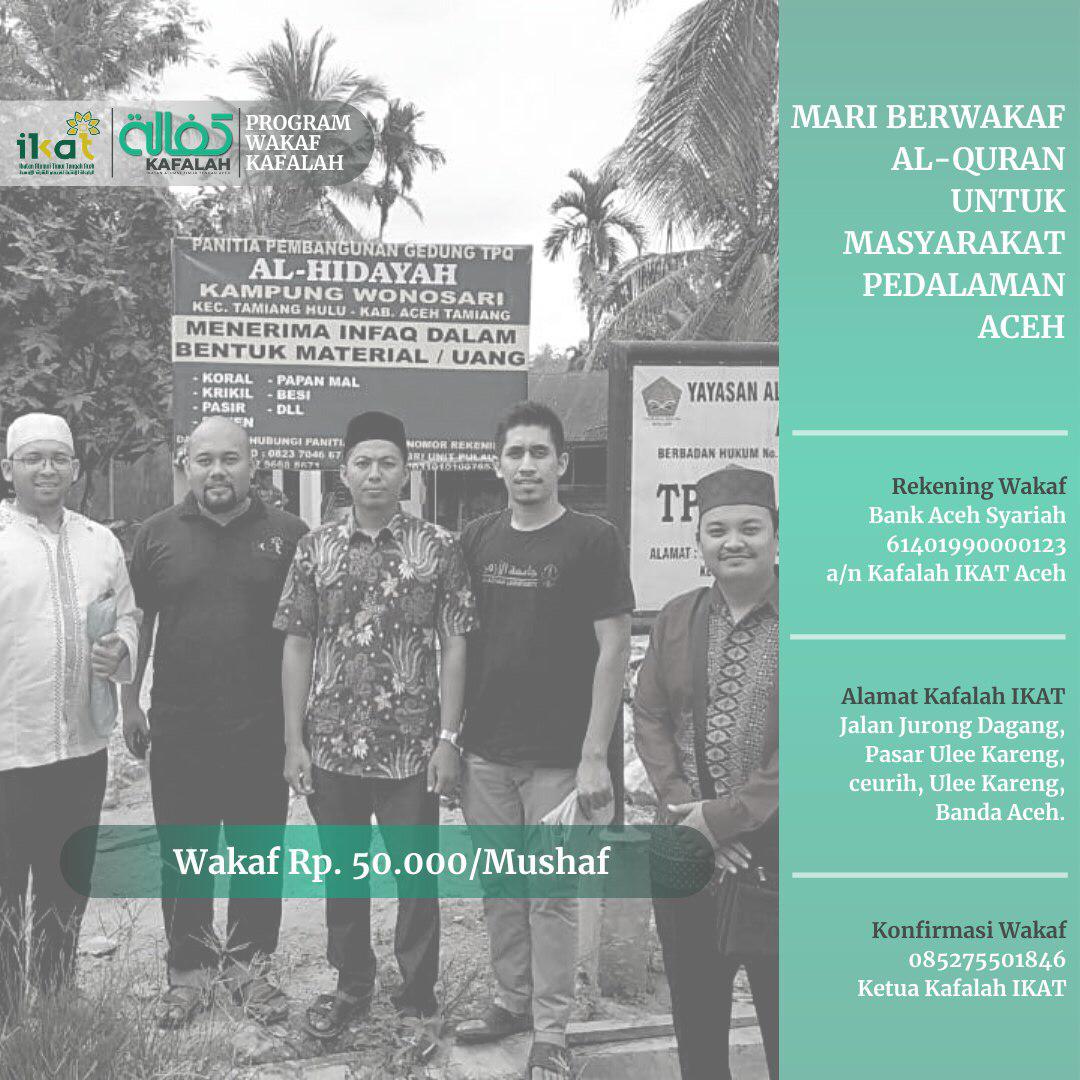 IKAT Aceh Buka Donasi Wakaf Al-Qur'an untuk Daerah Pedalaman di Aceh