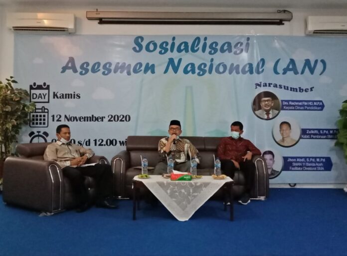 Dinas Pendidikan Aceh Sosialisasi Asesmen Nasional Pengganti UN