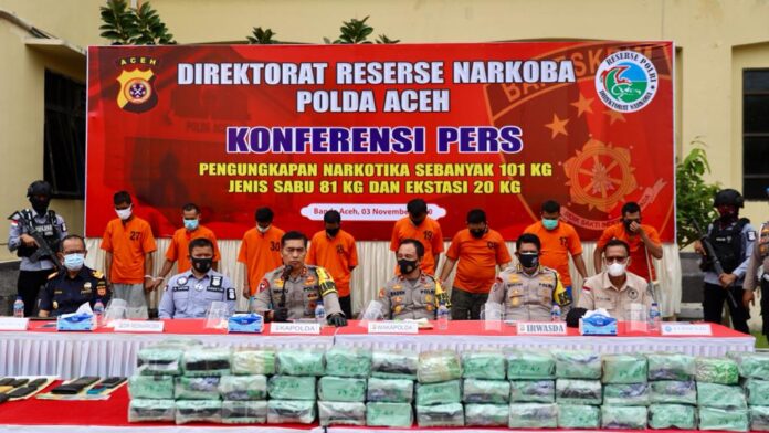 Ungkap Jaringan Narkoba Internasional, Polisi Sita 81 Kg Sabu dan 100 Ribu Ekstasi