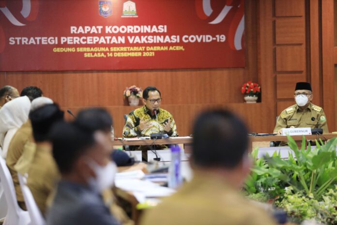 Mendagri Tito Minta Pemda se-Aceh Penuhi Target Vaksinasi 70 Persen