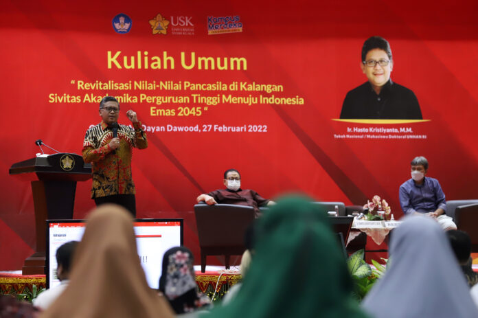 Hasto dan Rokhmin Dahuri Beri Kuliah Umum di Universitas Syiah Kuala