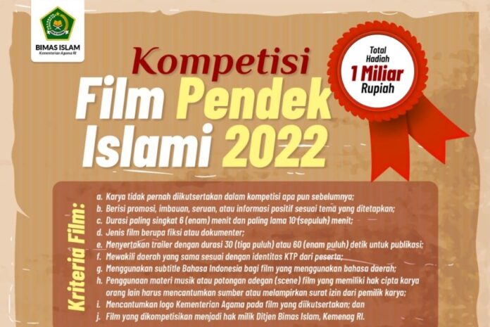 Kemenag Aceh Gelar Kompetisi Film Pendek Islami 2022, Cek Syaratnya di Sini