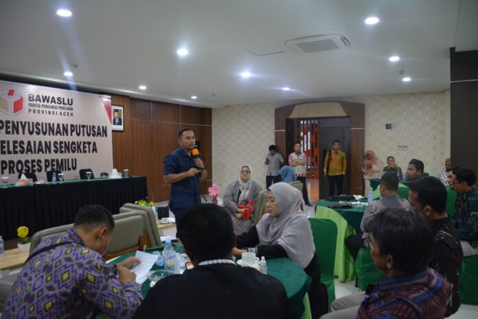 Panwaslih Aceh Bekali 75 Pengawas Pemilu Teknik Penyusunan Putusan PSPP