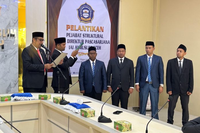 Rektor IAI Almuslim Aceh Lantik Direktur Pascasarjana dan Pejabat Struktural