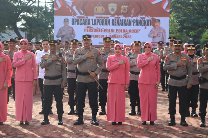 1.497 Personel Polda Aceh Naik Pangkat di Awal Tahun 2023